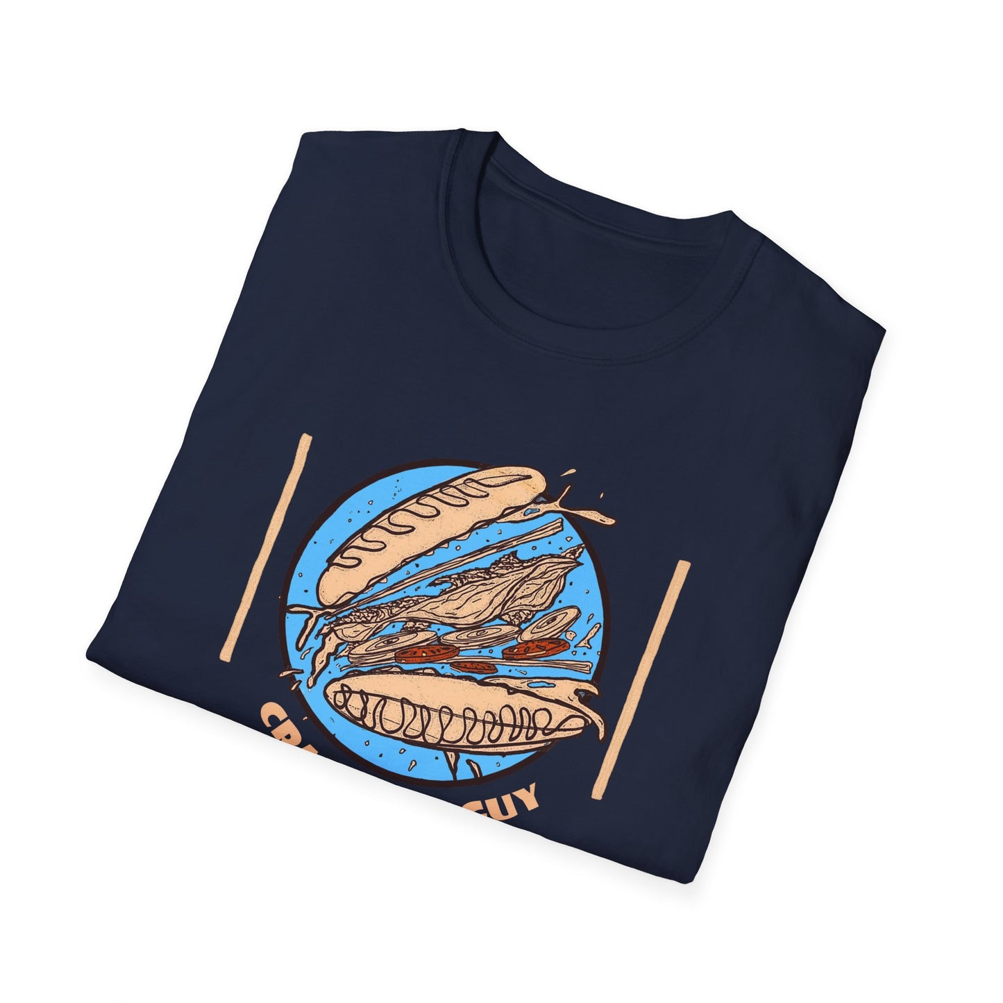 Crazy Sub Guy Tossed Sub Logo Unisex Softstyle T-Shirt