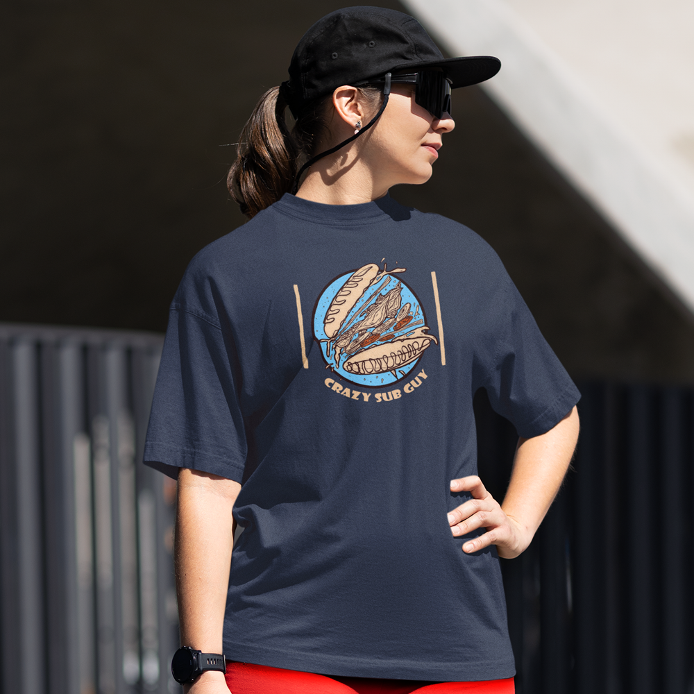 Crazy Sub Guy Tossed Sub Logo Unisex Softstyle T-Shirt