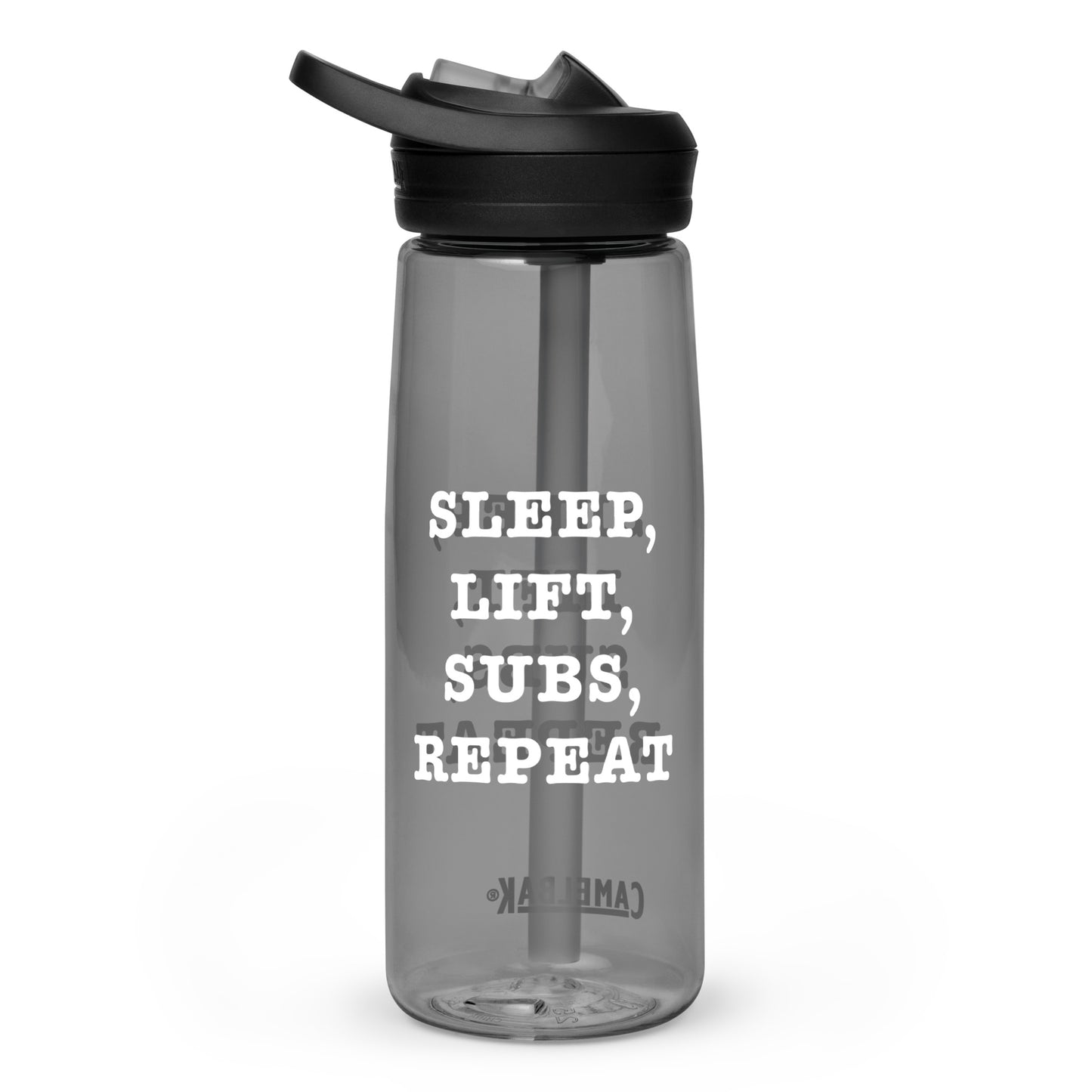 Sleep, Lift, Subs, Repeat Sports Water Bottle