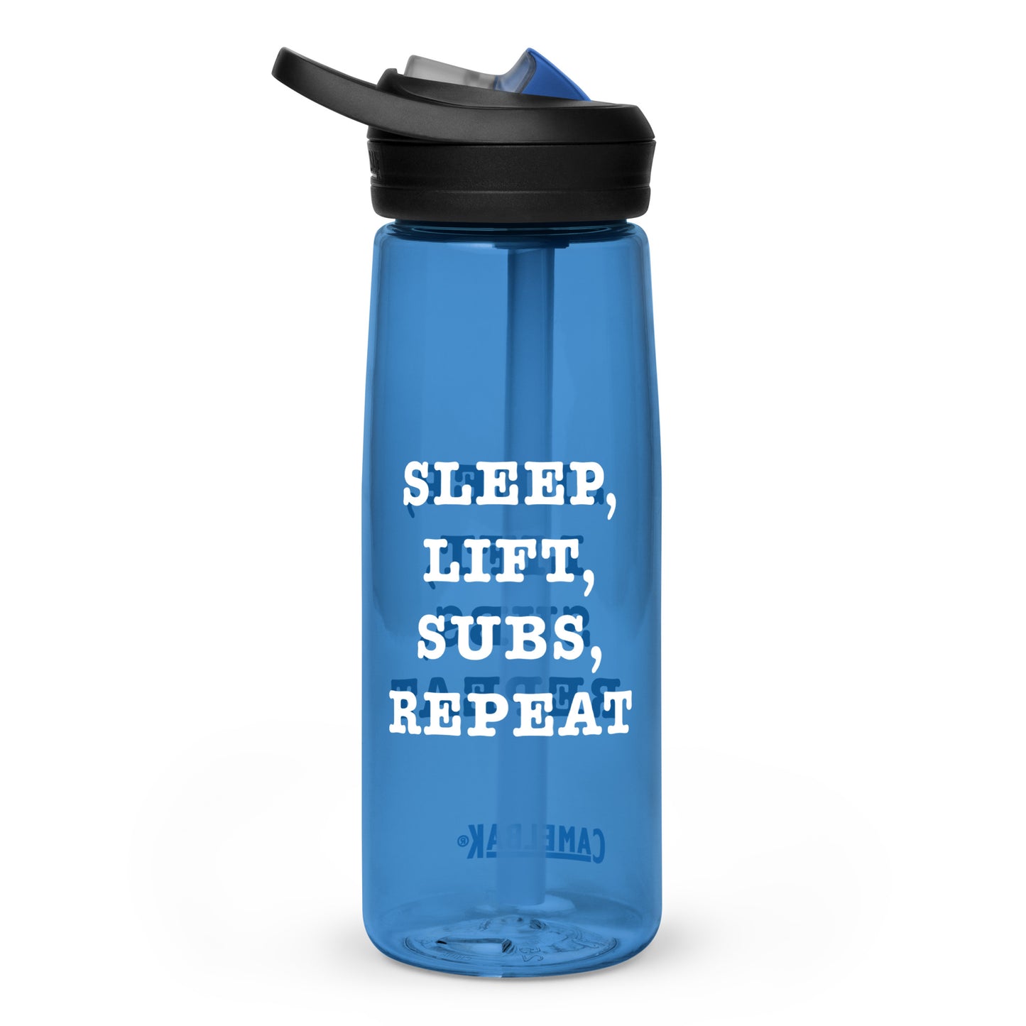 Sleep, Lift, Subs, Repeat Sports Water Bottle
